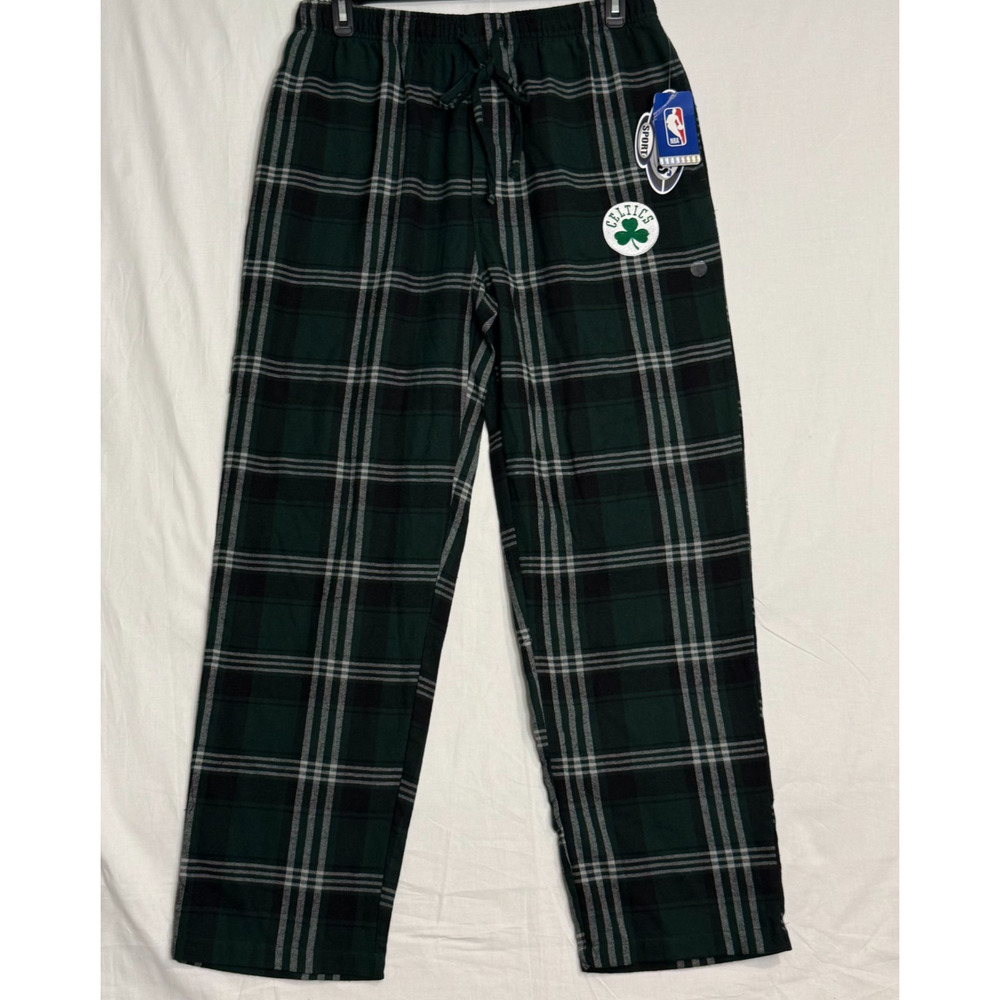 New Boston Celtics Size Large NBA Flannel Green Pants Unisex Loose Fit
